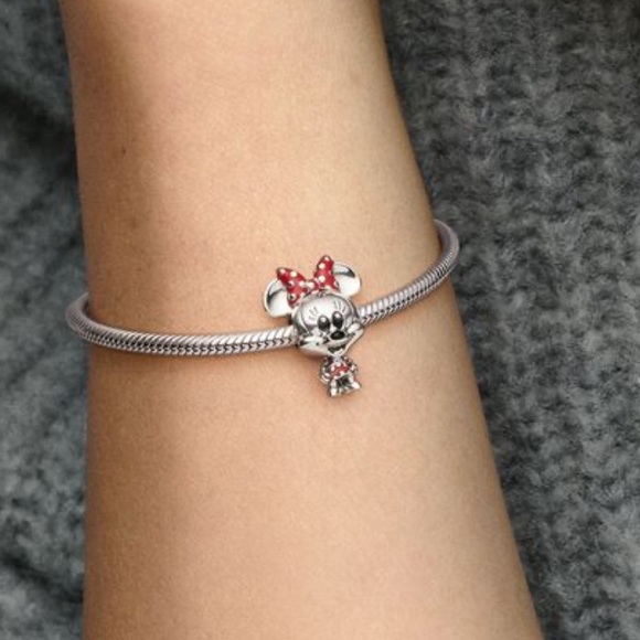 Disney Minnie Mouse Dotted Dress & Bow Charm - Picture 2 of 6